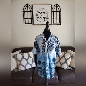 RJC Made In Hawaii Shirt Men's Size XL Palm Tree Beach Print Colorful Coastal